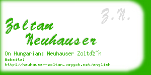 zoltan neuhauser business card